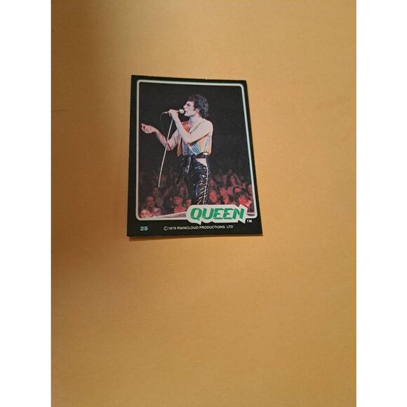 Vintage 1979 Raincloud Productions Queen Trading Card #25 Rock Band Memorabilia - Picture 1 of 2